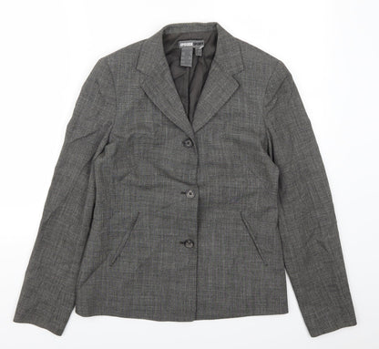 Additional front view of Episode Spoty women’s grey jacket suit jacket, size UK 8