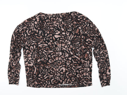 Back view of Dorothy Perkins women’s multicoloured animal print jumper, size UK 10