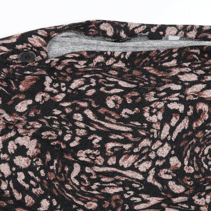 Close-up detail of Dorothy Perkins women’s multicoloured animal print jumper, size UK 10