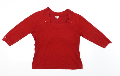 Front view of Filati women’s red jumper, size L