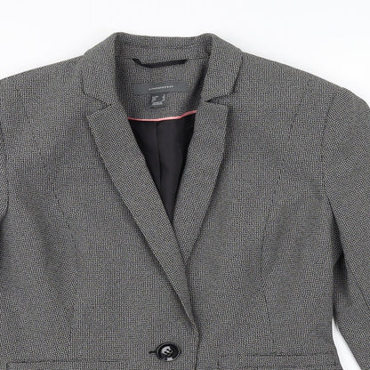 Close-up detail of Atmosphere women’s grey jacket blazer, size UK 8