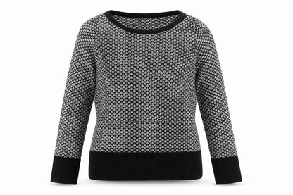 Front view of Next women’s black jumper, size UK 10