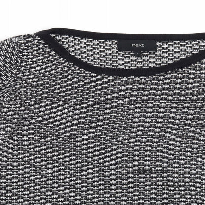 Close-up detail of Next women’s black jumper, size UK 10