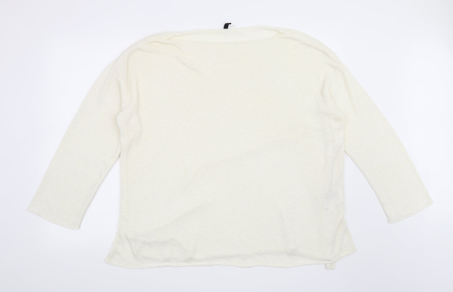 H&M Womens White   Pullover Jumper Size XL