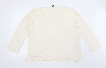 Additional front view of H&M women’s white jumper, size XL