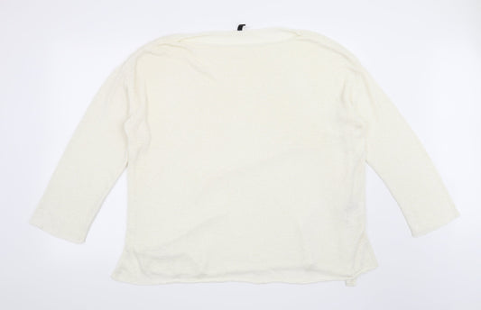 H&M Womens White   Pullover Jumper Size XL