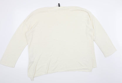 Back view of H&M women’s white jumper, size XL