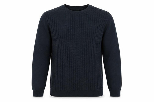 Front view of ASOS men’s blue jumper, size M