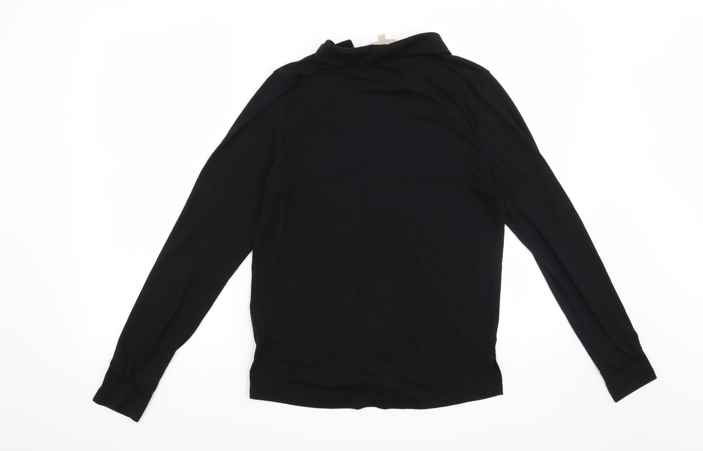 Kley Womens Black   Basic Button-Up Size 10