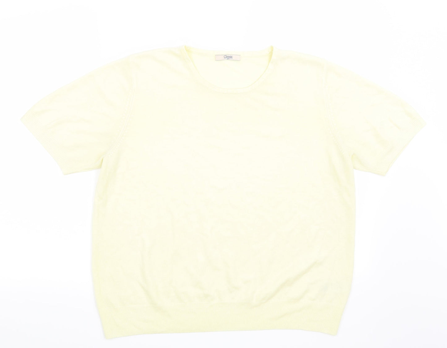 Marks and Spencer Womens Yellow   Pullover Jumper Size 18