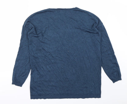 Back view of Atmosphere women’s blue jumper, size UK 14