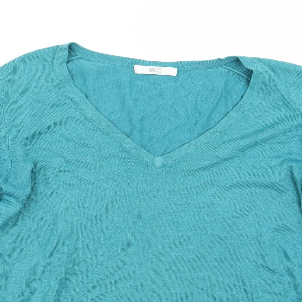 Marks and Spencer Womens Blue   Pullover Jumper Size 8