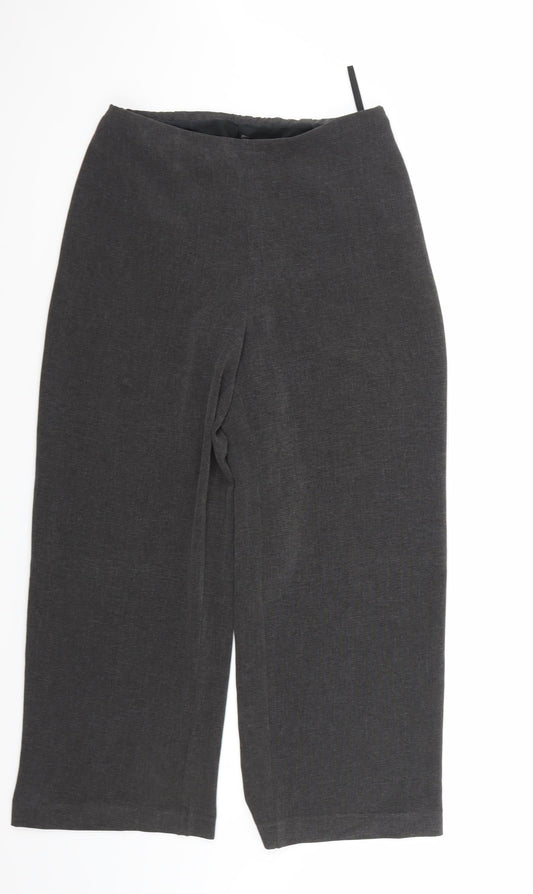 Marks and Spencer Womens Grey   Cropped Trousers Size 10 L24 in