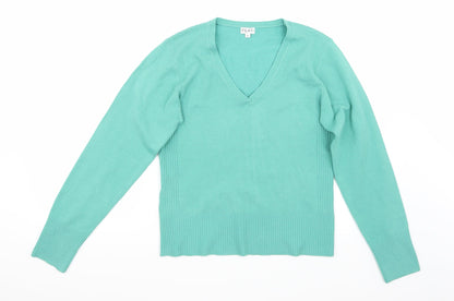 Front view of Filati women’s green jumper, size M