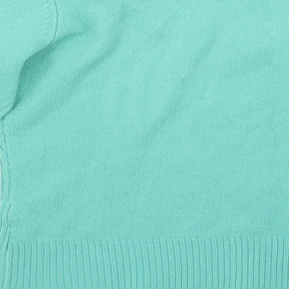 Brand and care label for Filati women’s green jumper, size M