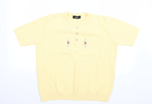 JBC Womens Yellow   Basic T-Shirt Size L