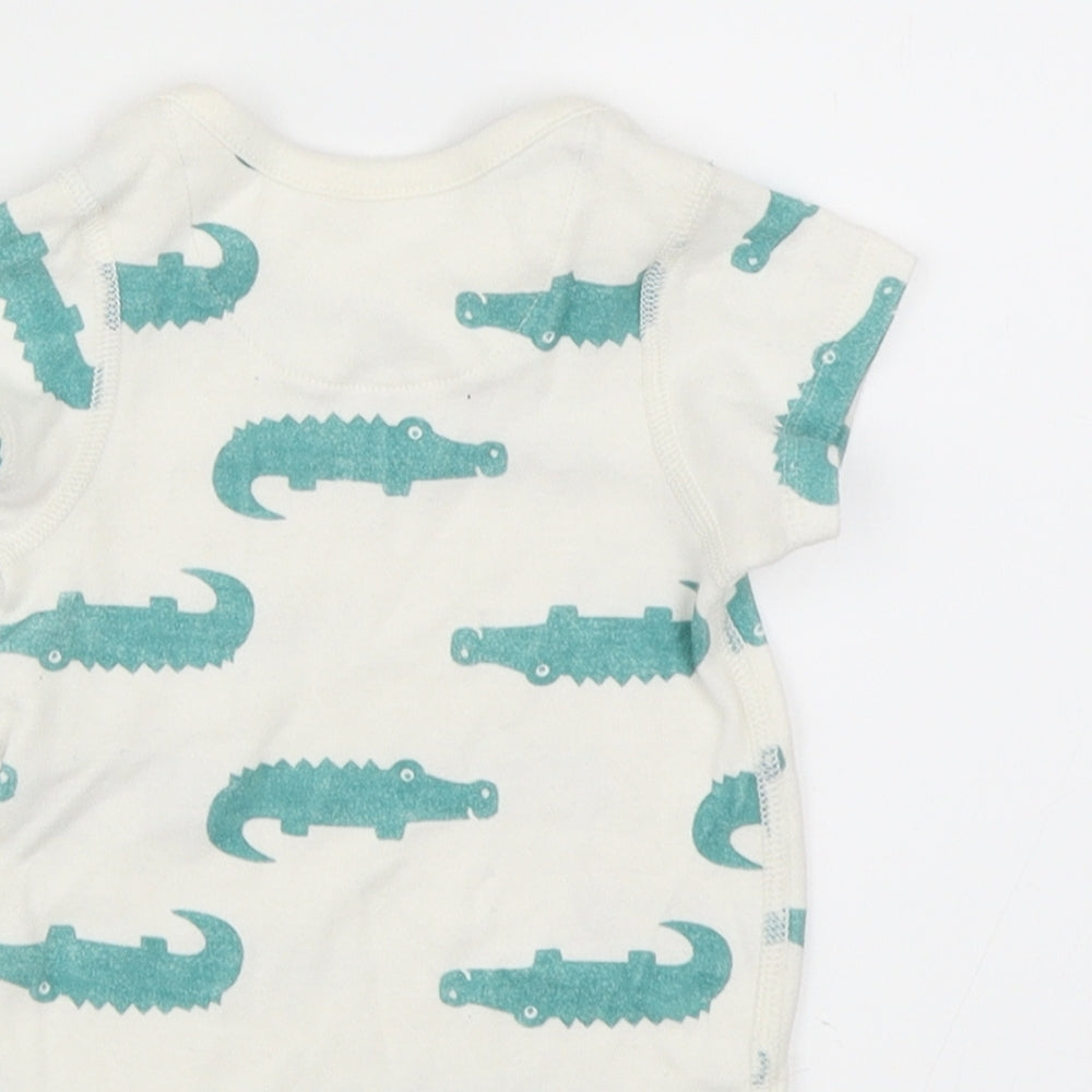 Marks and Spencer Boys White   Babygrow One-Piece Size 3-6 Months