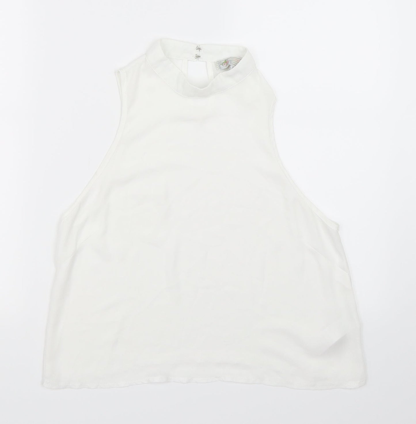 New Look Womens White  Chiffon Basic Blouse Size 12