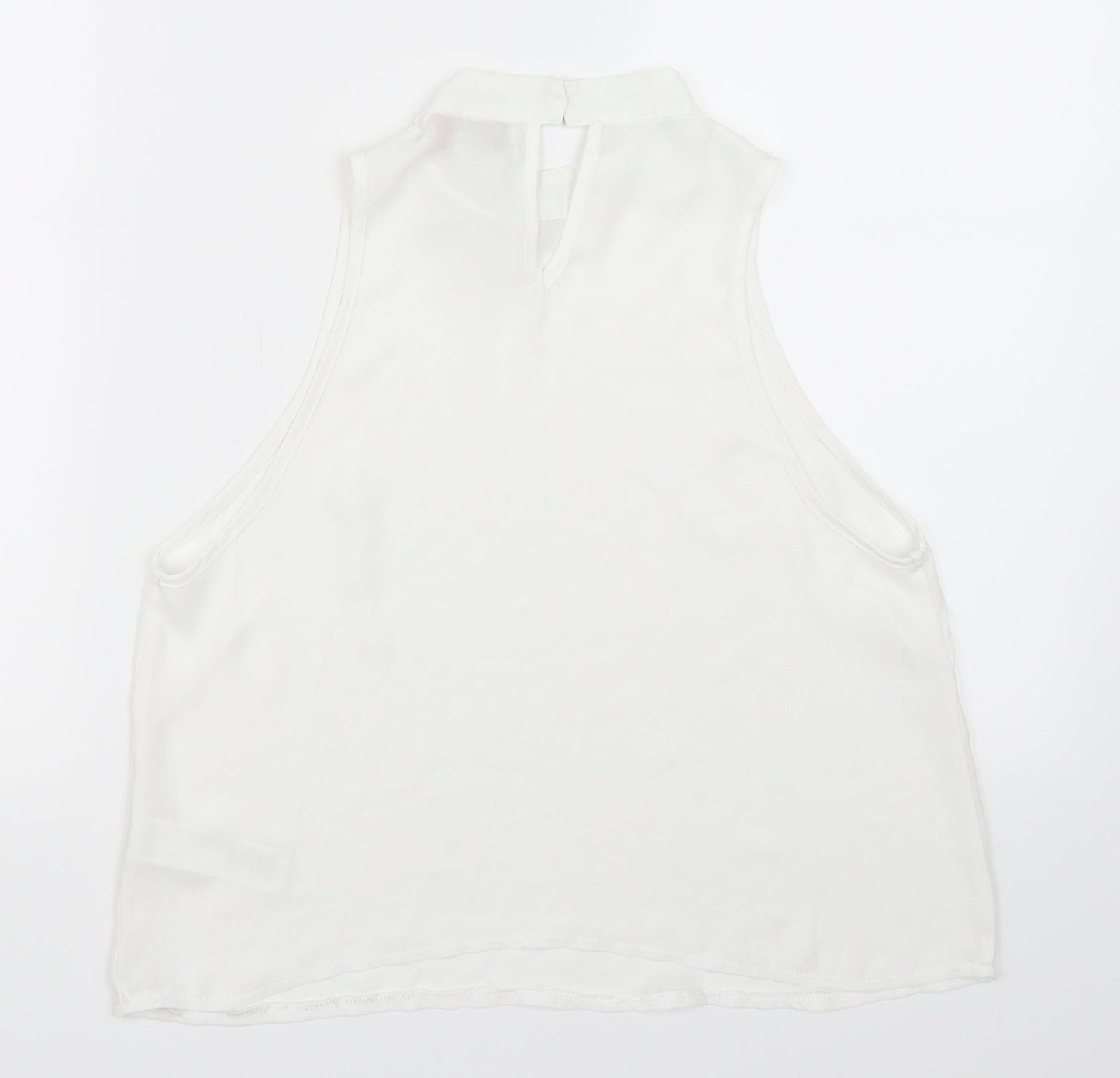 New Look Womens White  Chiffon Basic Blouse Size 12