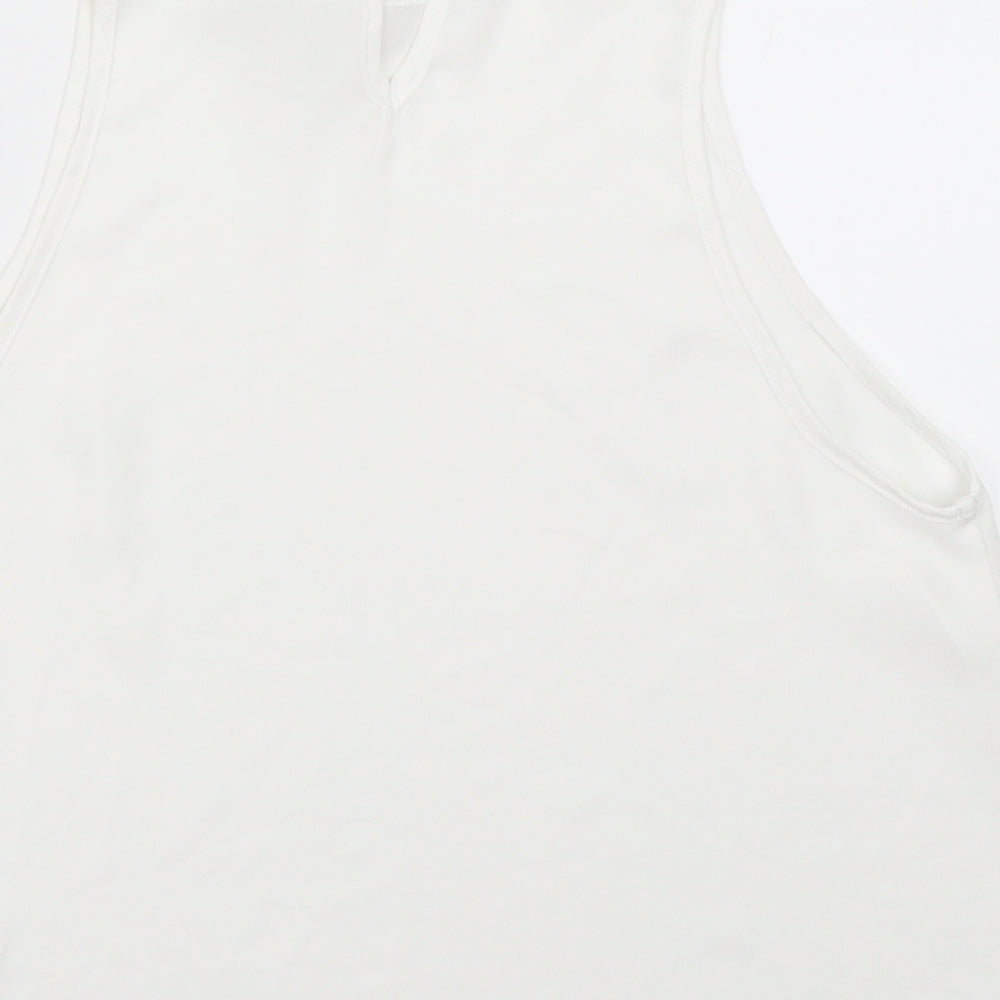 New Look Womens White  Chiffon Basic Blouse Size 12