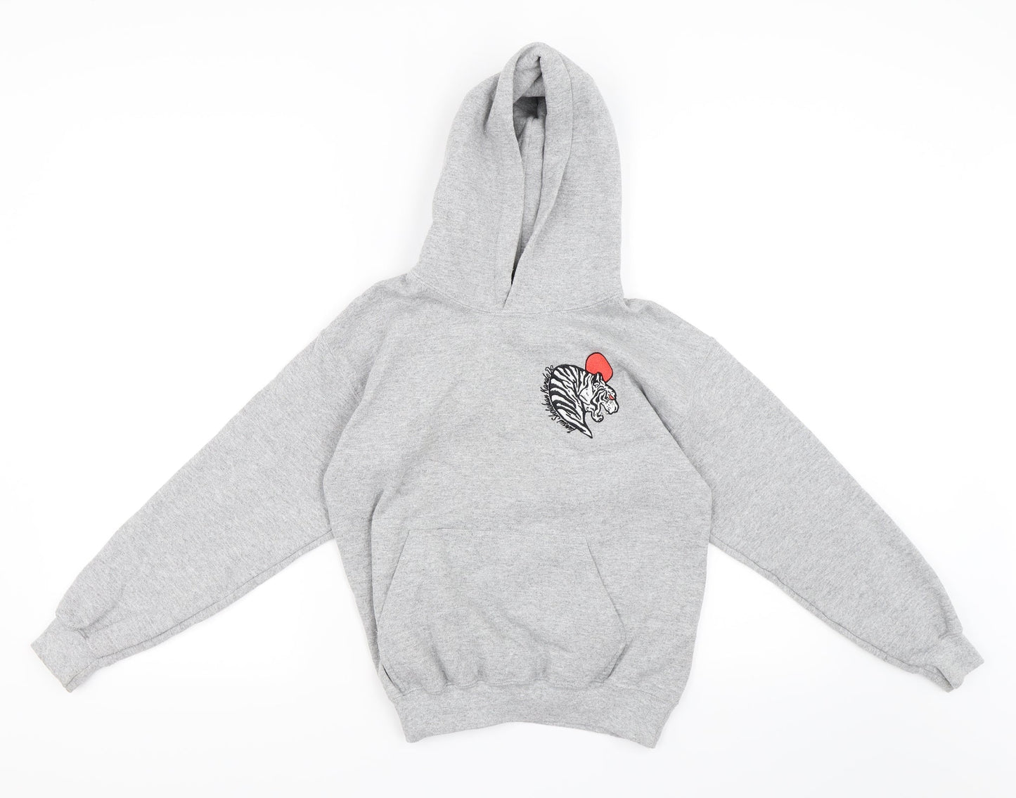 Gildan Girls Grey   Pullover Hoodie Size M