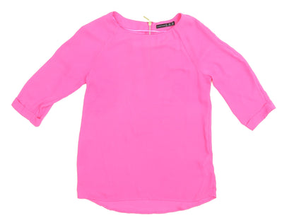 Front view of Atmosphere women’s pink basic blouse, size UK 8