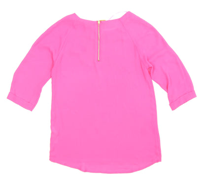 Back view of Atmosphere women’s pink basic blouse, size UK 8