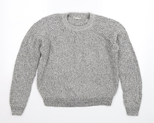 H&M Womens Grey  Knit Pullover Jumper Size M