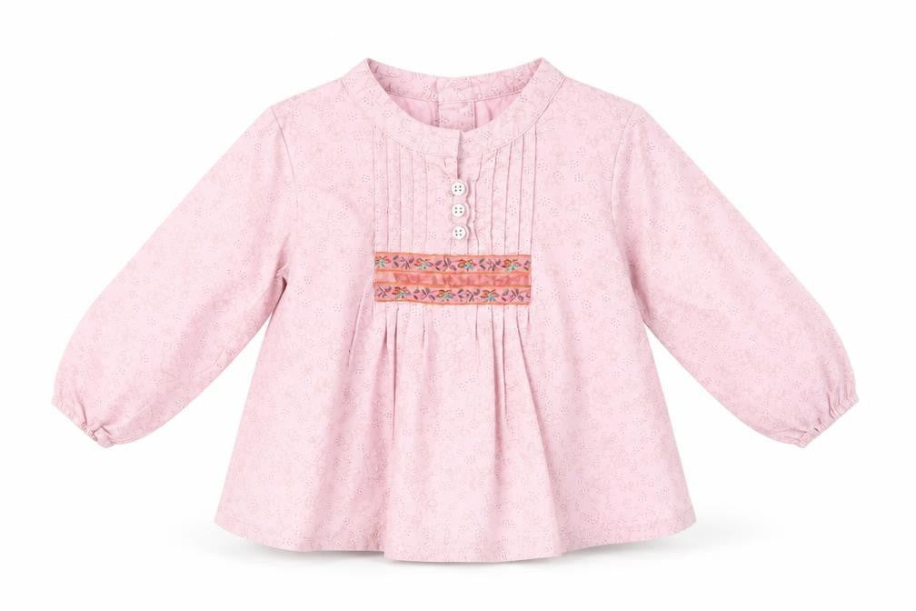 Mothercare Girls Pink   Basic Blouse Size 9-12 Months