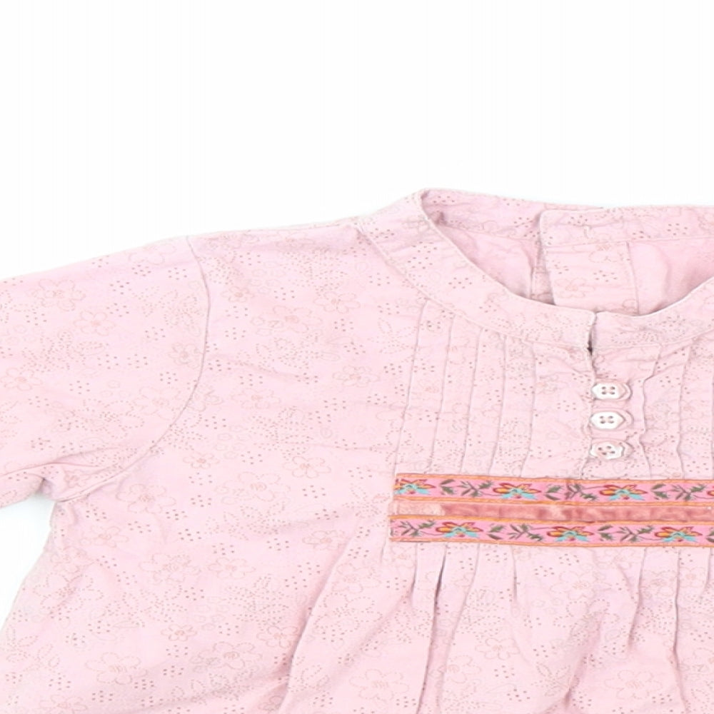 Mothercare Girls Pink   Basic Blouse Size 9-12 Months