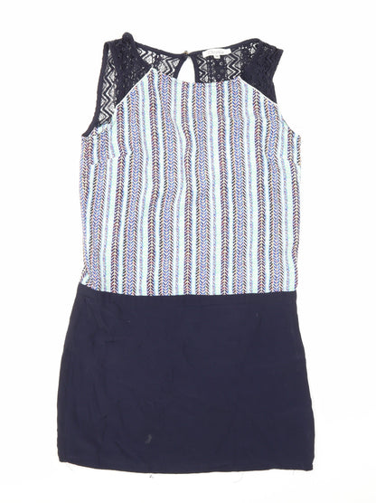 Additional front view of Charlie women’s blue a-line, size UK 8