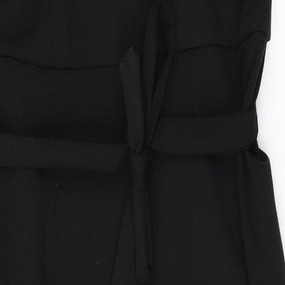 Brand and care label for Vera & Lucy women’s black pencil dress, size S