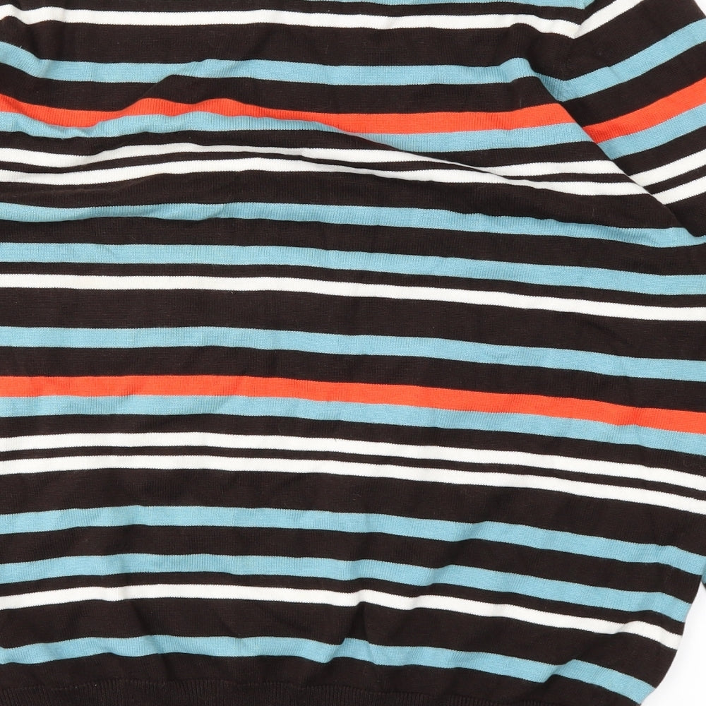 Outrage Mens Multicoloured Striped  Pullover Jumper Size S