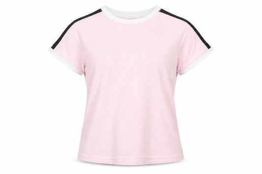 Front view of Preworn girls’ pink basic t-shirt, size S