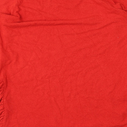 Brand and care label for Next women’s orange basic t-shirt, size UK 8