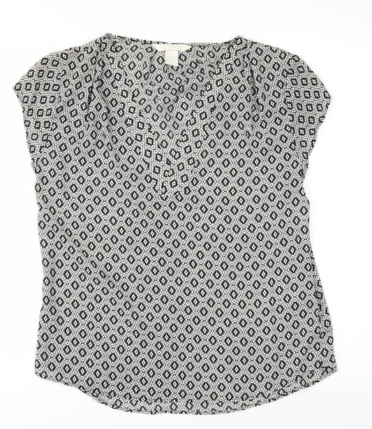 H&M Womens Black   Basic T-Shirt Size 8