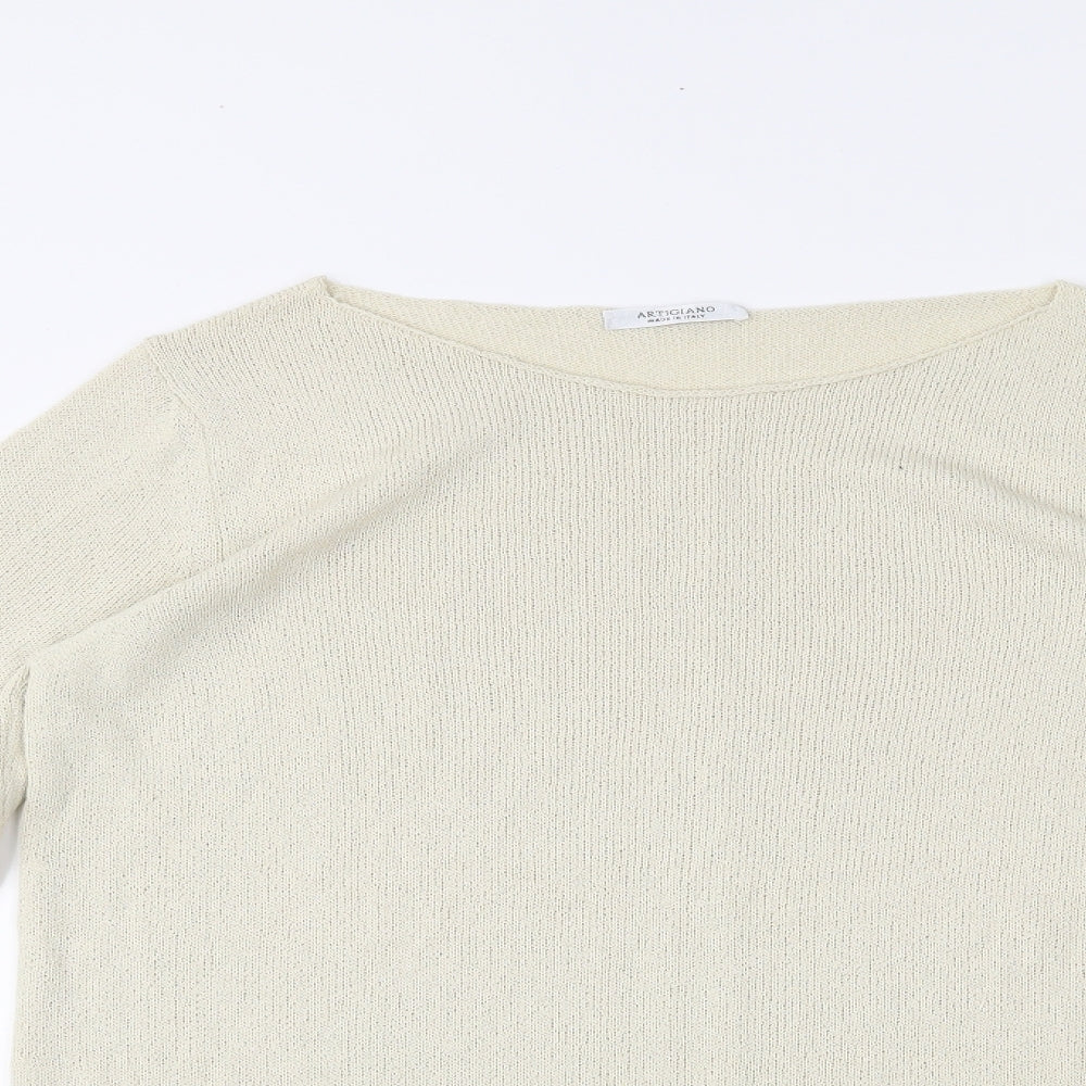 Artigiano Womens Beige   Pullover Jumper Size 12