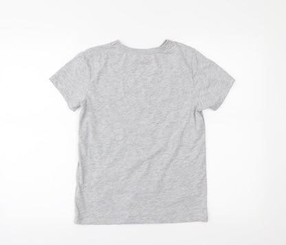 Back view of Primark boys’ grey basic t-shirt, size M