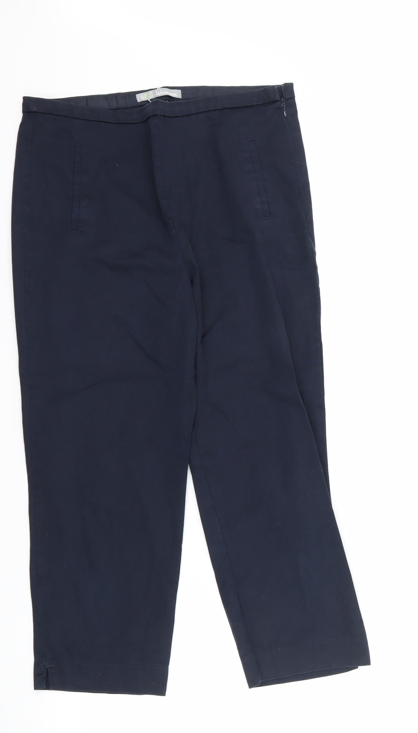 Marks and Spencer Womens Blue   Trousers  Size 10 L22 in