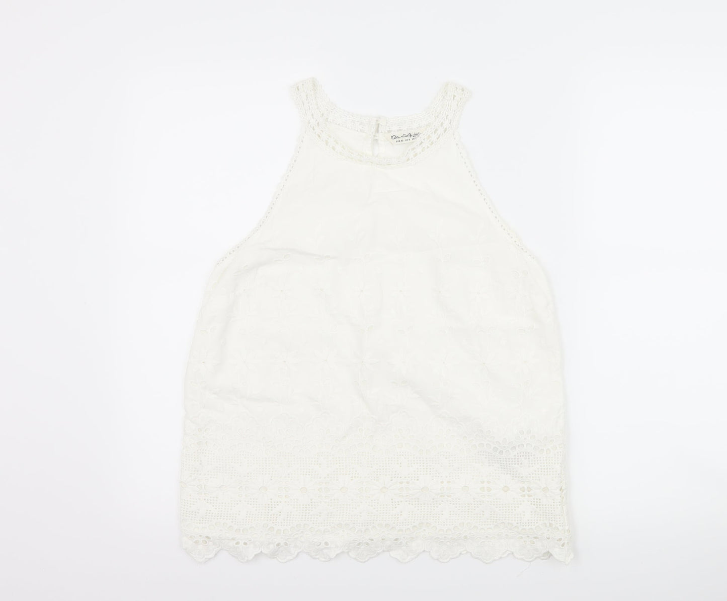 Miss Selfridge Womens White   Basic Tank Size 12