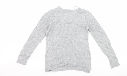 Back view of Dorothy Perkins women’s grey jumper, size UK 10