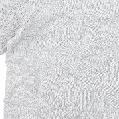 Brand and care label for Dorothy Perkins women’s grey jumper, size UK 10