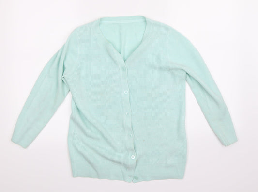 Preworn Womens Green   Cardigan Jumper Size 10