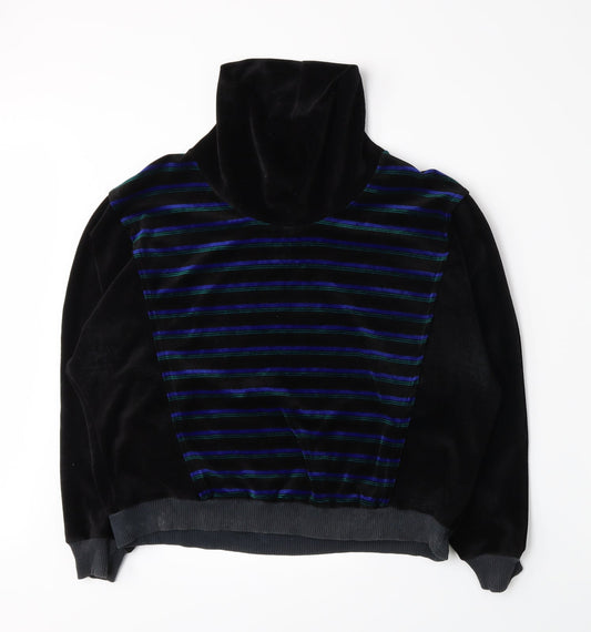 BHS Womens Black Striped  Pullover Sweatshirt Size 14