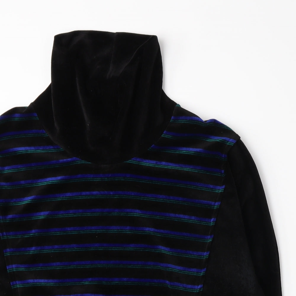 BHS Womens Black Striped  Pullover Sweatshirt Size 14