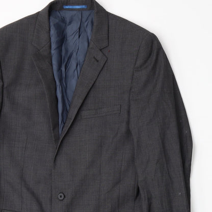 Close-up detail of Next men’s grey jacket suit jacket, size 40