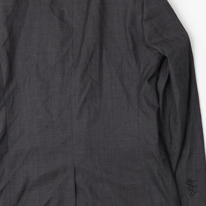 Brand and care label for Next men’s grey jacket suit jacket, size 40