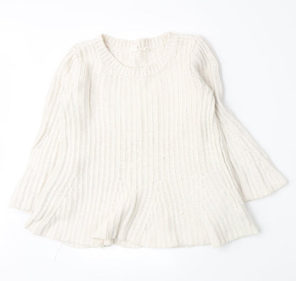 Front view of Gap women’s beige knit jumper, size S