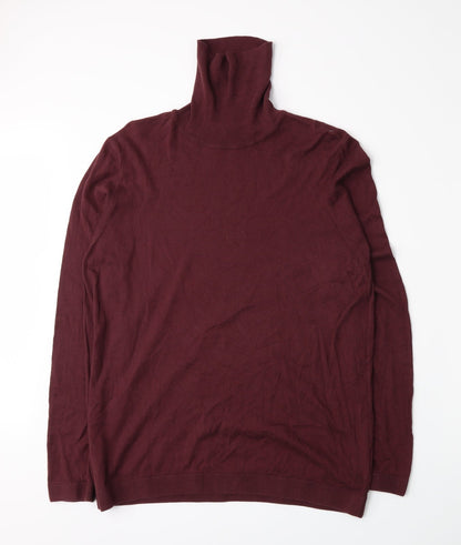 Front view of Topman women’s red knit jumper, size M