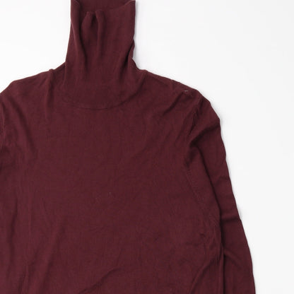 Close-up detail of Topman women’s red knit jumper, size M